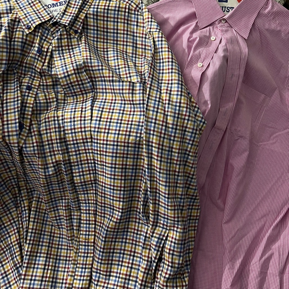 x2 Robert Talbott Shirt XXL (multicolor) & XL (pink) like new